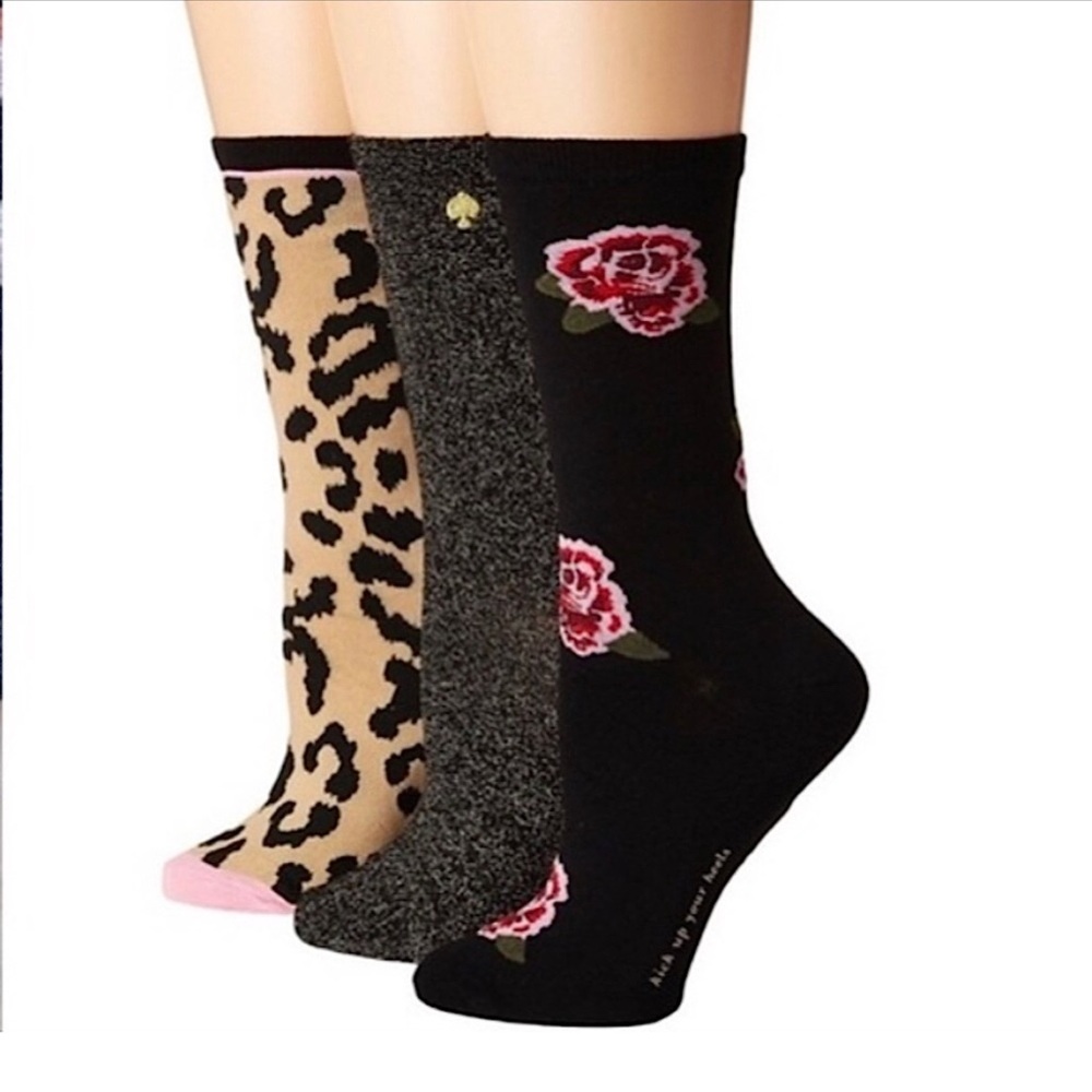 Kate Spade Crew Socks In Gift Box